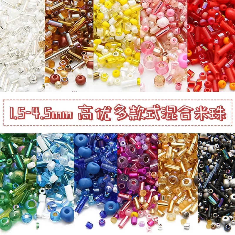 800Pcs Mixed Glass Seed Beads Multi Shapes Spacer Beads For DIY Wedding Craft Sewing Embroidery Bead  Clothing DIY Accessories