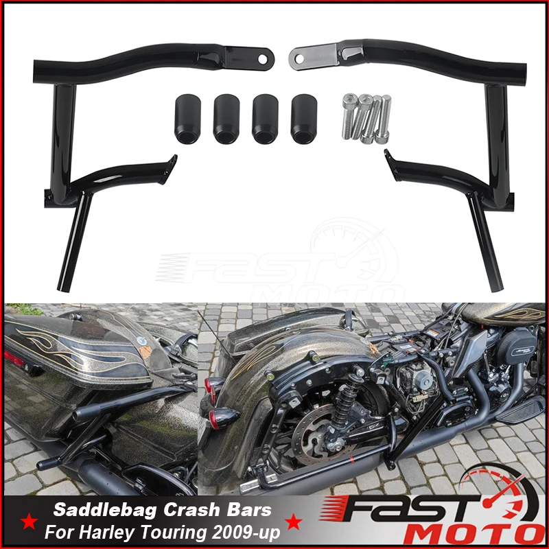 

Saddlebag Guard Rear Saddle Bag Rails Protector Crahs Bar Motorcycle Accessories For Harley Road Electra Street Glide Road King