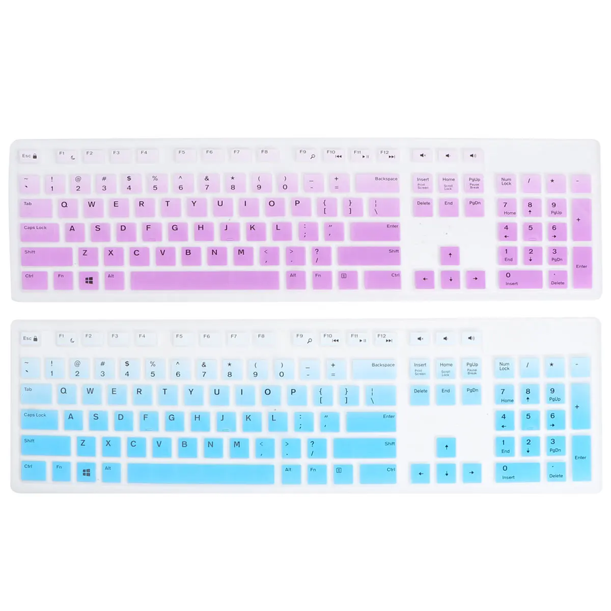 

2PCS Keyboard Protective Film Soft Silicone Cover Waterproof Dustproof Thin Skin For Laptop Keypad Easy Clean Durability Use