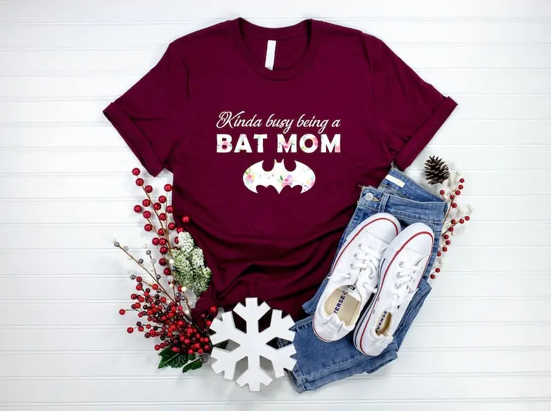 Kinda Busy Being A Bat Shirt Mother Shirt, Mother's Day Shirt, Gift For Mom  Short Sleeve Top Tees O Neck 100% Cotton Streetwear