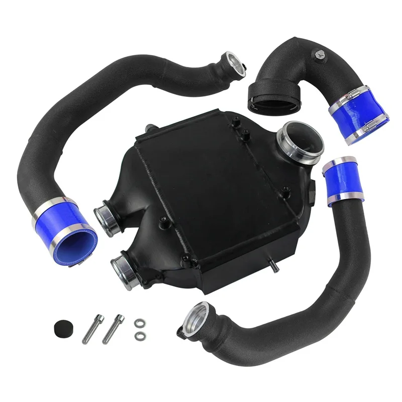 Top Mount Intercooler w/ Charge Pipes For BMW 15-20 M2 M3 F80 M4 F82 F83 S55 Performance Aluminum Red/Black/Blue