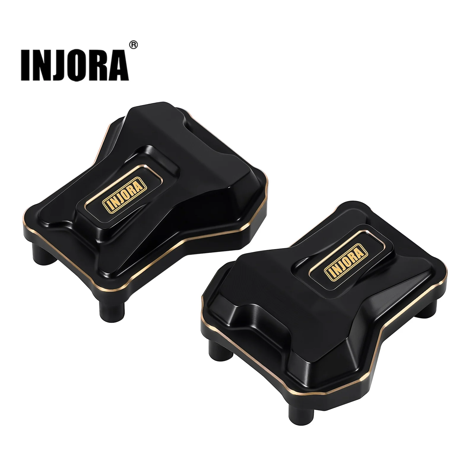 NJORA 61g Black Coating Brass Differential Axle Cover for 1/10 RC Crawler FMS FCX10 Upgrade