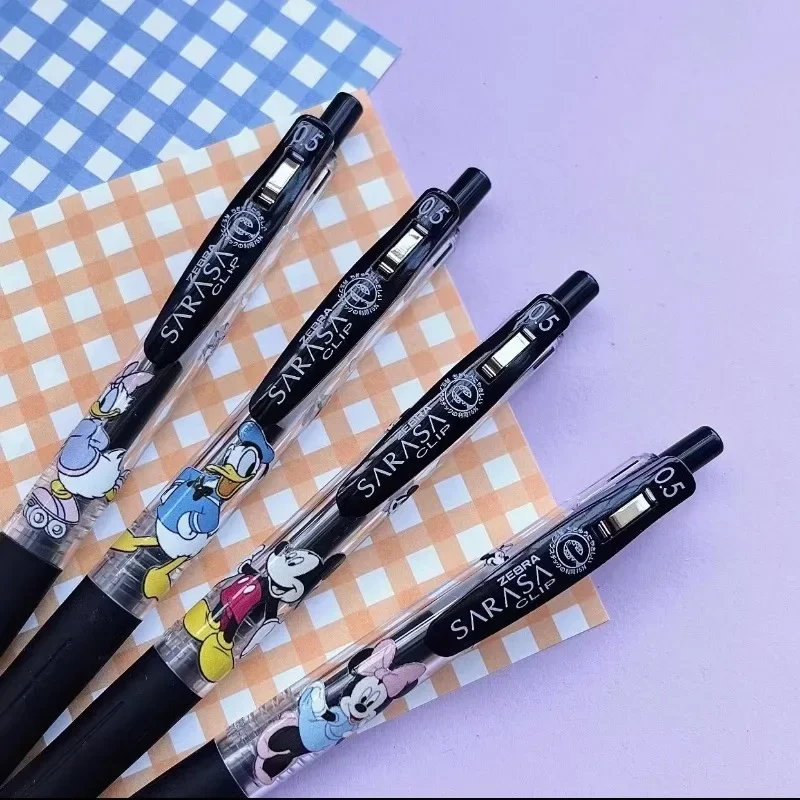 Disney Mickey Mouse Cartoon Pen Gel Pens 0.5mm Black Ink Pen Double-ended Pencil School Supplies Student Writing Stationery Pens