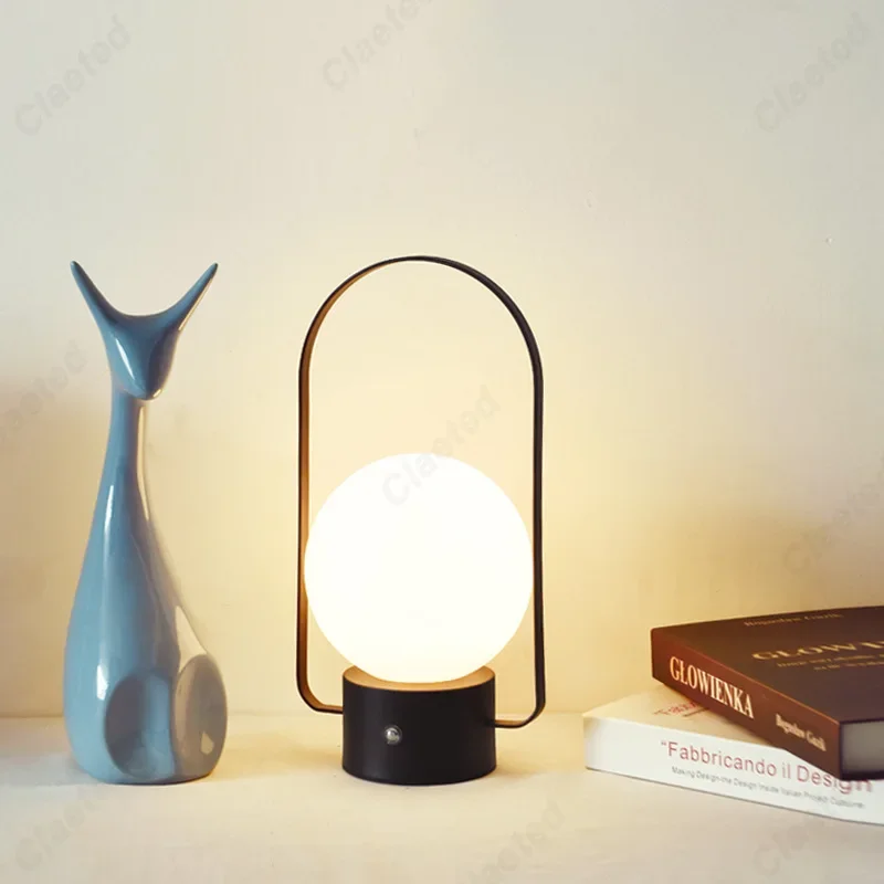 Creative LED Outdoor Camping Portable Desk Lamp Bedroom Bedside Lamp Atmosphere Decoration Touch Three Color Infinite Dimming