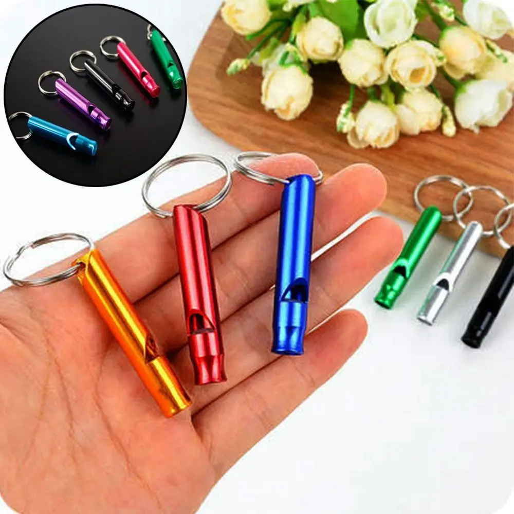 1/2/5/10pcs Aluminum Outdoor with Keyring Survival Whistle EDC Tools Training Accessories Emergency Whistles