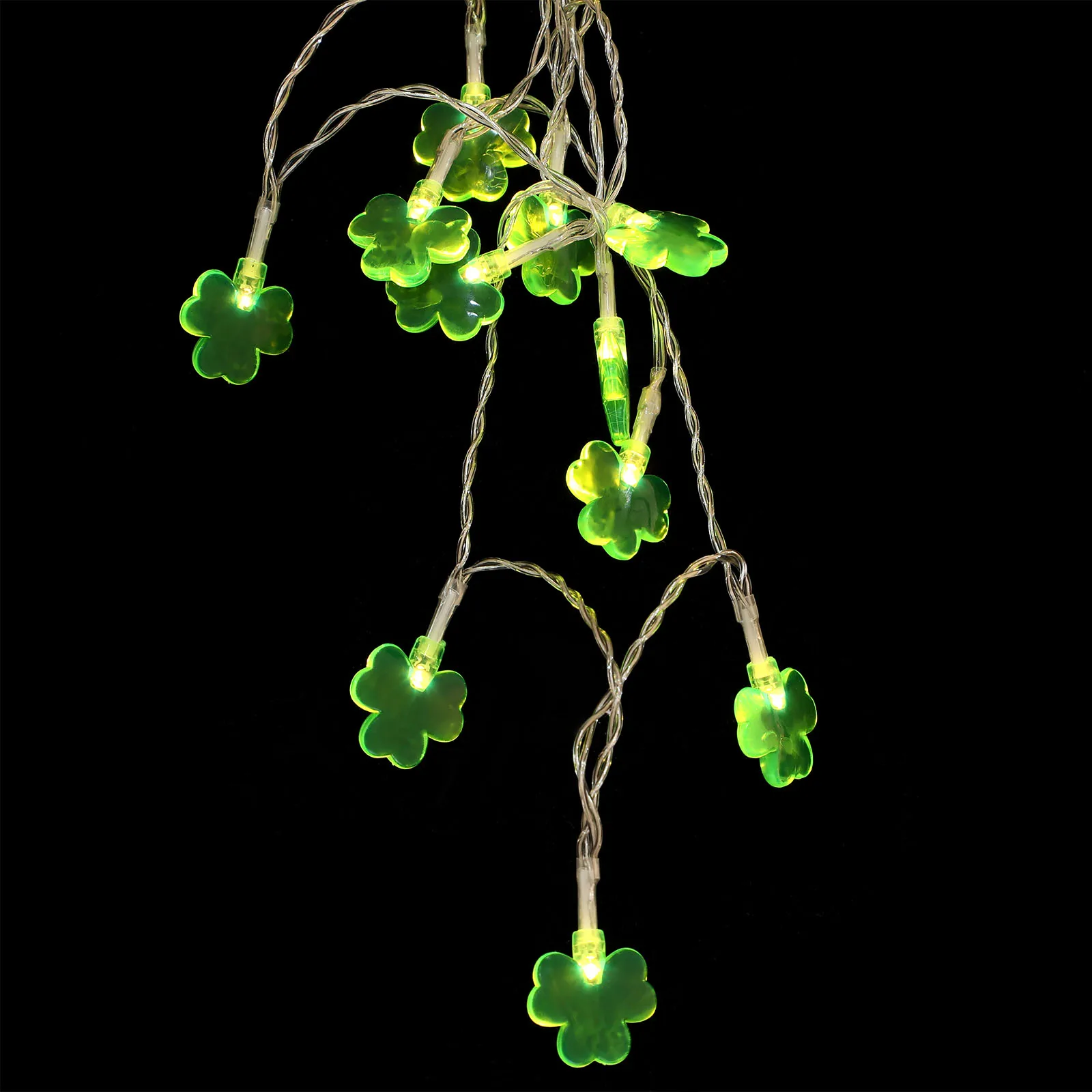 

1 set Clover Shape String Lights 1 Set Led Festive Hanging Light For Party Outdoor Home Decoration Festival String Light