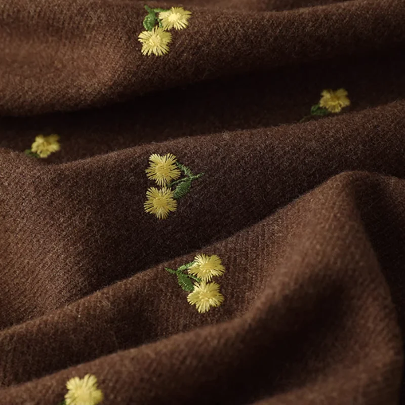 

Small Floral Woolen Fabric Winter Blanket Coat Skirt Pillowcase Bag Fabric