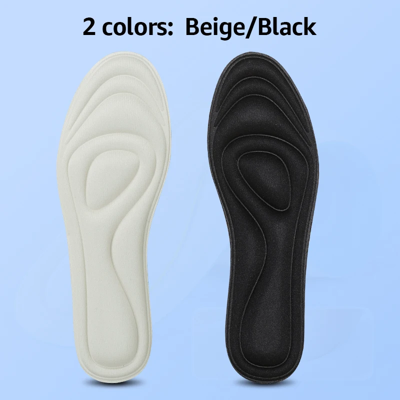 5 Pairs Memory Foam Insoles for Shoes Women's Sweat Absorption Massage Sport Insole Feet Orthopedic Sole Accessories Pads Men