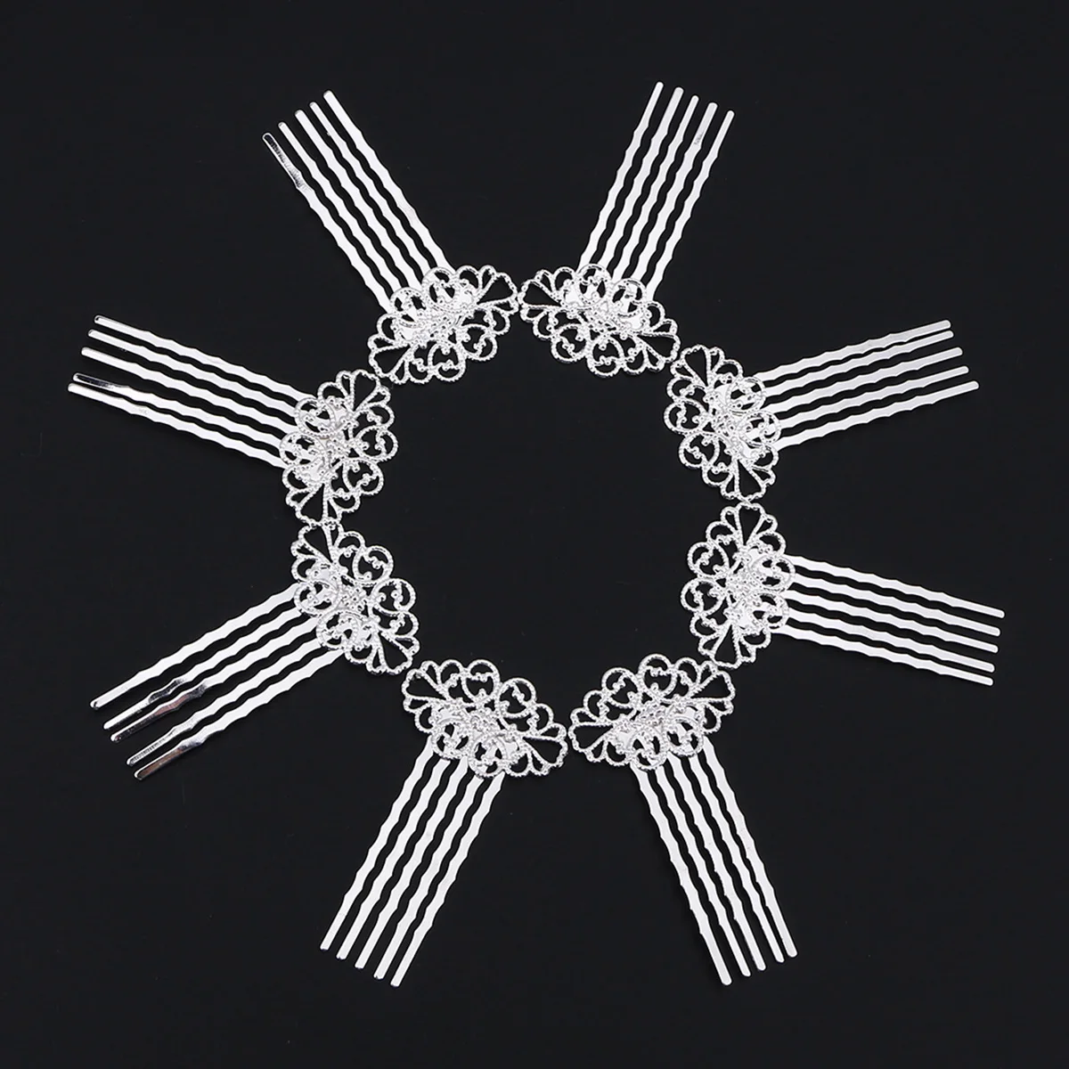 

Five Tooth Comb Rhinestones Ring Women Headdress Accessories Gold Elegant Design For Prom Party Wedding Daily UseInserted Hair