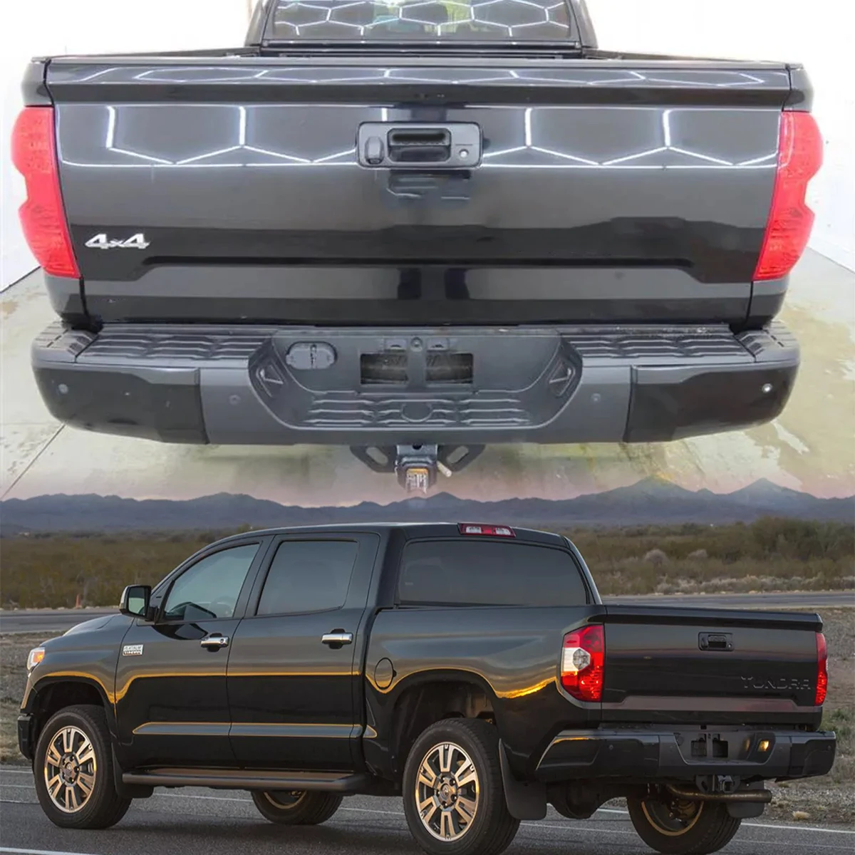 استبدال المصد الخلفي TO1103122 Toyota Tundra 2014 2015 2016 2017 2018 2019-2021 مجموعة المصد الخلفي مع فتحات الاستشعار #2