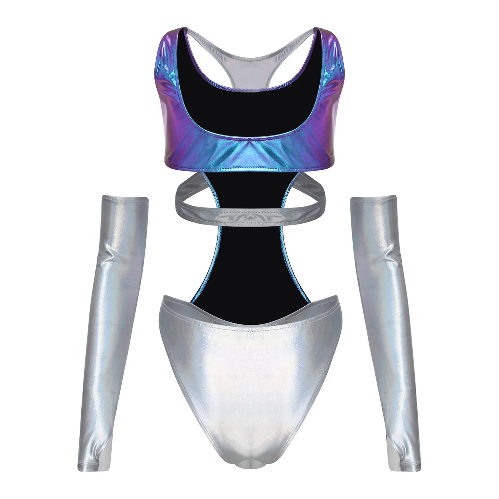 بدلة نسائية لامعة لرائد الفضاء، ملابس فضائية معدنية للبالغين، بدلات الفضاء الخارجي، أزياء تنكرية لحفلات الهالوين