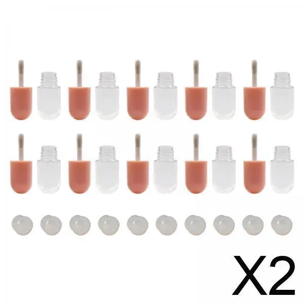 Lindo claro 5ml brillo de labios contenedor bálsamo tubo cápsula portátil botella reutilizable de plástico para juego de cosméticos