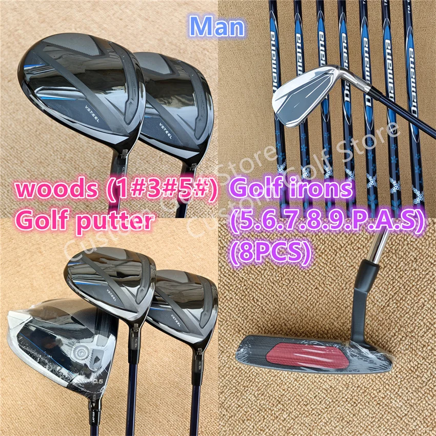 

Golf Clubs Full Set Q10 Complete Set S/R/SR Driver+ Fairway+Putter+ Irons golf club iron set With Head Cover