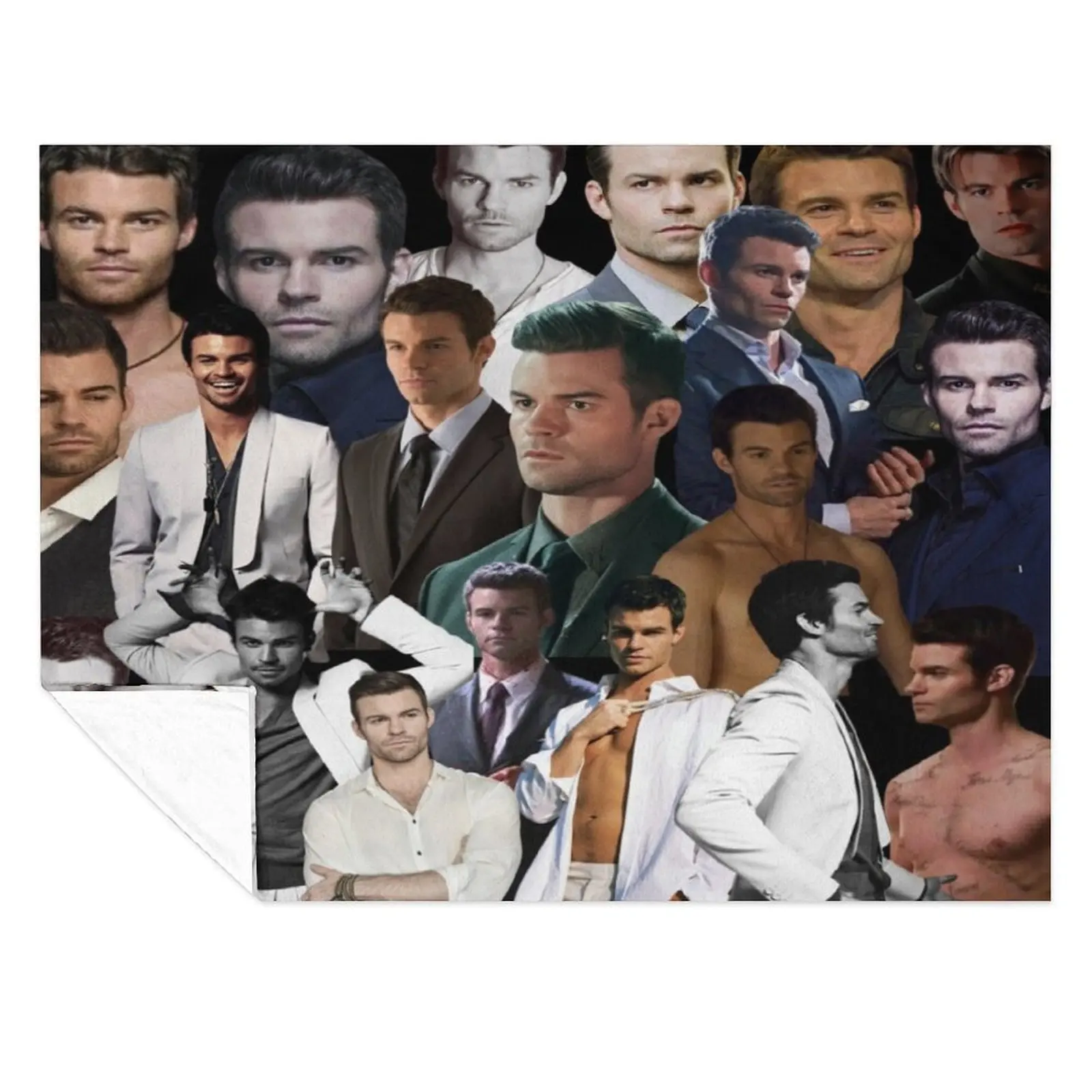 

Daniel Gillies - Elijah Mikaelson photo collage Throw Blanket Beach sofa bed Hairy Sofa Blankets