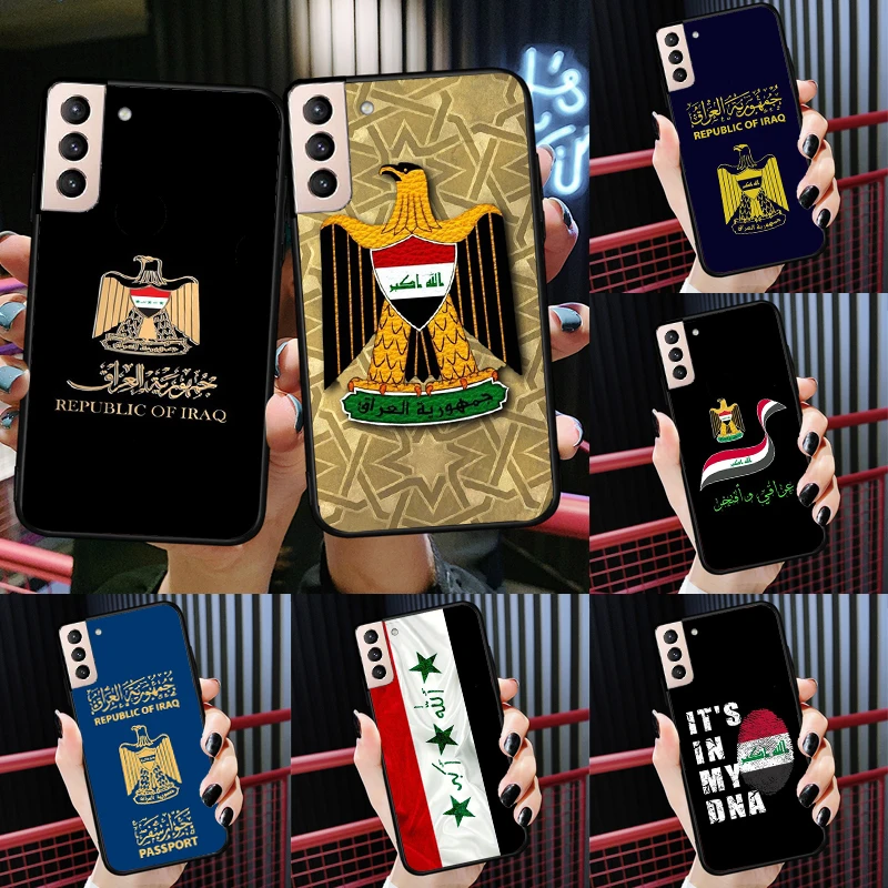 Iraqi Iraq National Flag Case For Samsung Galaxy S23 S21 S22 Ultra S8 S9 S10 Note 10 Plus Note 20 Ultra S20 FE Cover