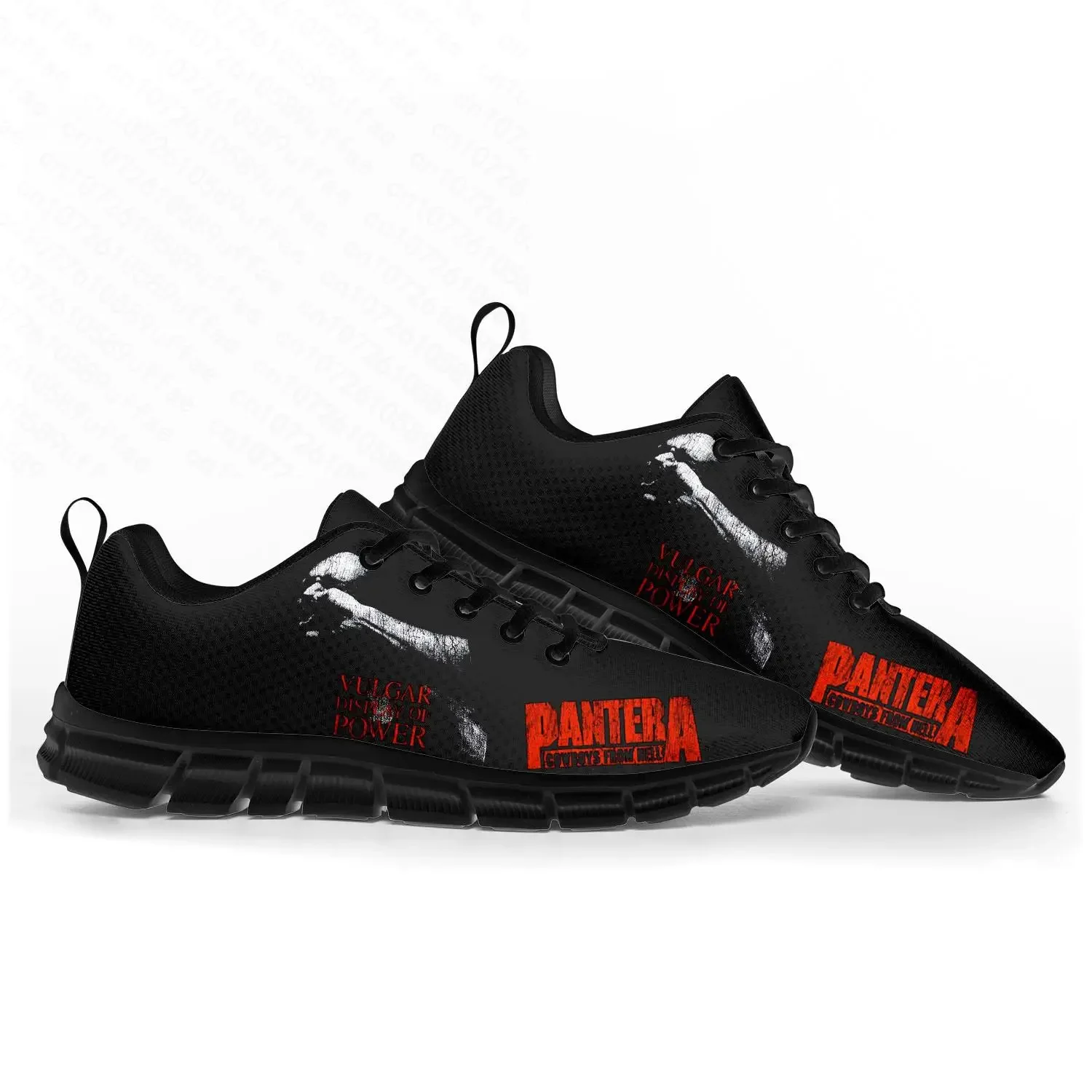 Pantera-Zapatos Deportivos Pop con banda de Metal para hombre, mujer y niño, zapatillas informales personalizadas de alta calidad, color negro