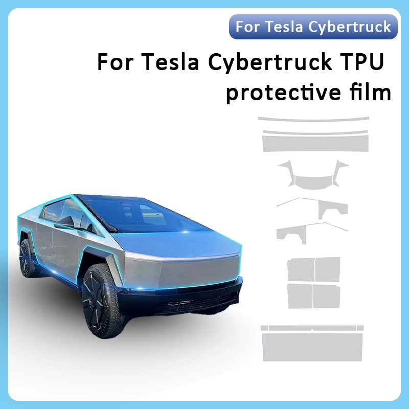 Tpu Invisible Car Paint Protection Film Clear Bra Ppf Decal Kit for Tesla Cybertruck 2024-Up Anti-Scratch Trim Car Accessories