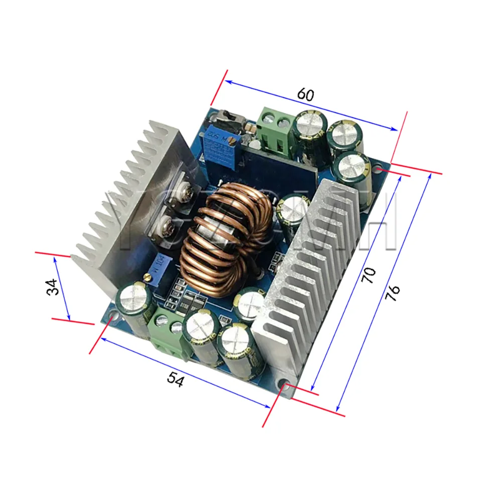 500W 15A CC CV Non-isolated Buck Converter High Power Step Down Module DC 12-95V To 1.5-90V LED Driver Adjustable Buck