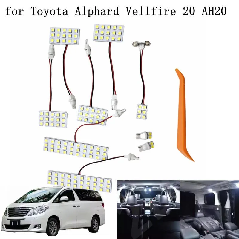 

Автомобильные аксессуары, светодиодная лампа, комплект внутреннего освещения для чтения дверей для Toyota Alphard Vellfire 20Series 2008-2014