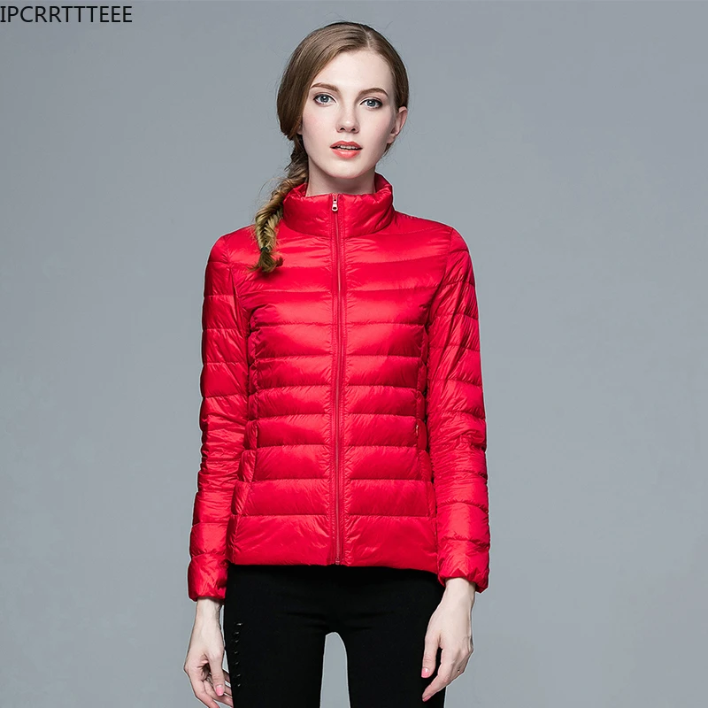 2023 90% White Duck Down Jacket Women Autumn Winter Coat Thin Ultra Light Slim Warm Jacket Windproof Down Coat