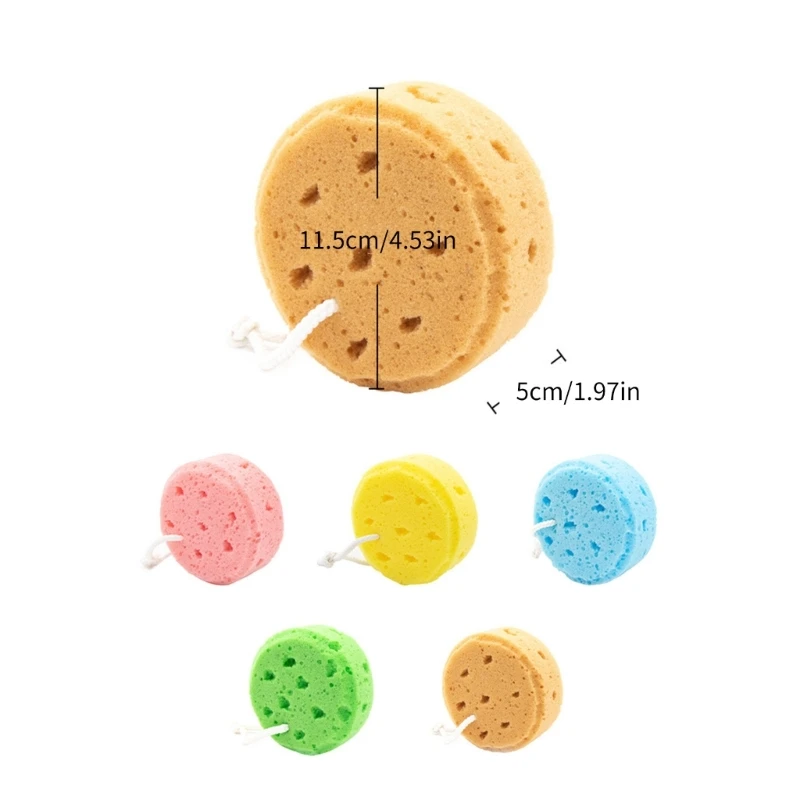 Round Bath Scrubber Improve Skin Texture Remove Dead Cells Spa for Women and Men