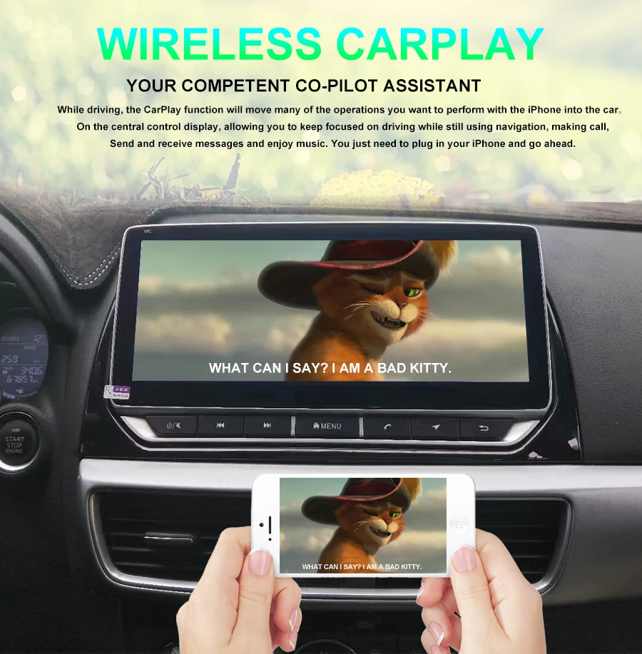 CarplayおよびAndroid13マルチメディアプレーヤーを搭載したカーラジオ,ビデオ再生,ラジオ,ヘッドユニット,IPS画面,10.25インチ,mazda CX-5 2014 2015 2016