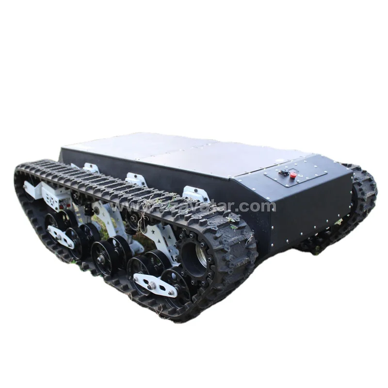 Manufacturer Tracked Firefighting Inspection Robots Chassis 200kg Payload Personal Transportation Robot Crawler Robotic Vehicle