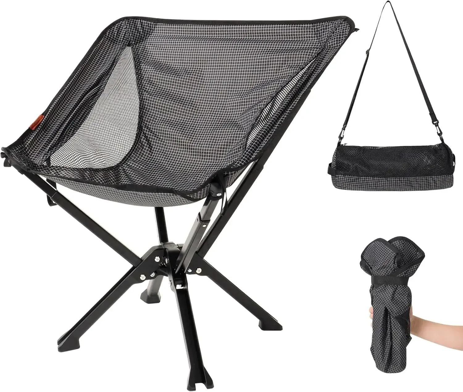 Chair with Carry Bag - Durable and Ultra-Light Folding Chair for Camping - Supports 300 Lbs - Perfect for Outdoor Adventures