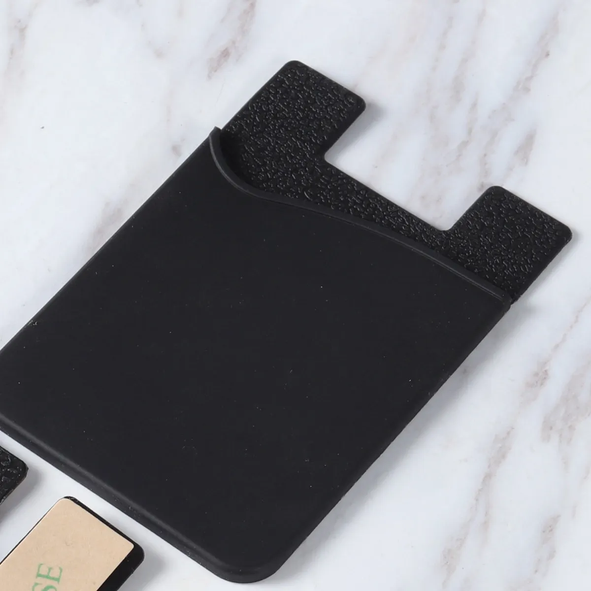 Lot de 3 autocollants porte-cartes pour téléphone portable, support adhésif simple couche en silicone antidérapant pour téléphone, accessoires de voyage pour documents