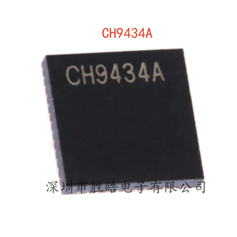 (2PCS)  NEW  CH9434A    9434    SPI To Four Serial Port Adapter Chip    QFN-48    CH9434A    Integrated Circuit