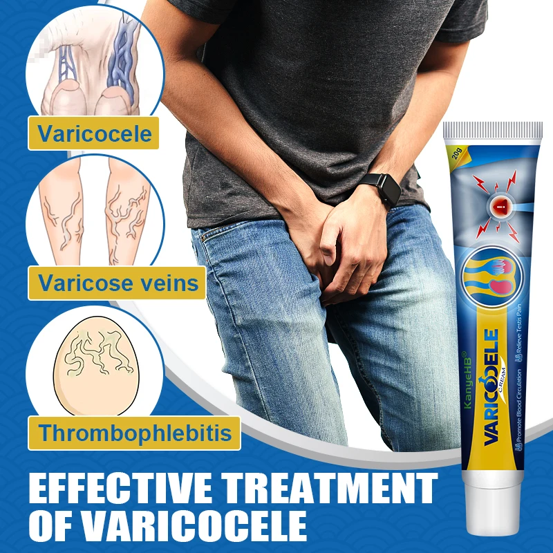 3Pcs Varicocele Cream Genital Scrotum Varicose Vein Remover Herbal Ointment Angiitis Phlebitis Veins Pain Swell Treatment A1730