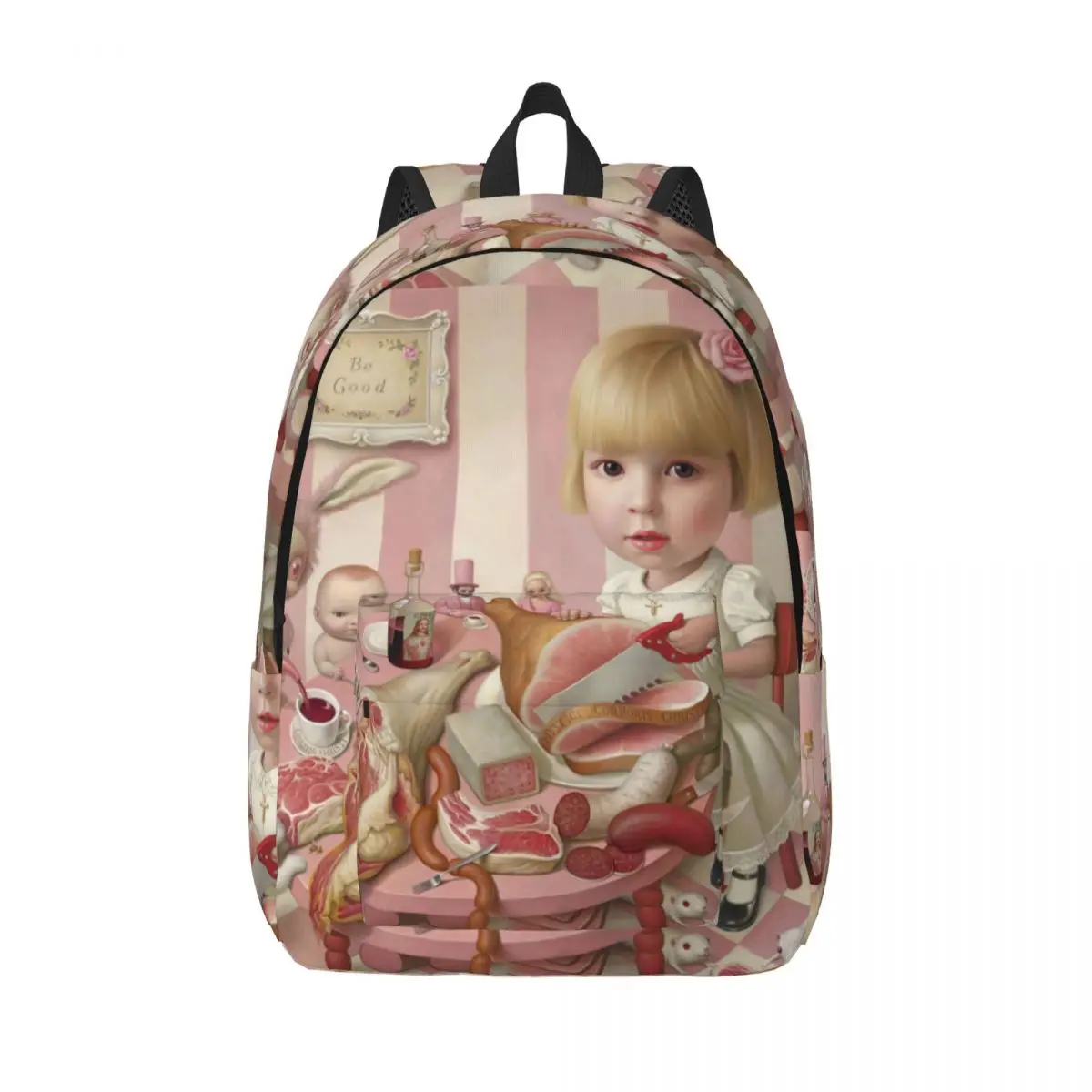 

Mark Ryden Doll Pink Backpack for Preschool Primary School Student Bookbag Boy Girl Kids Daypack Outdoor