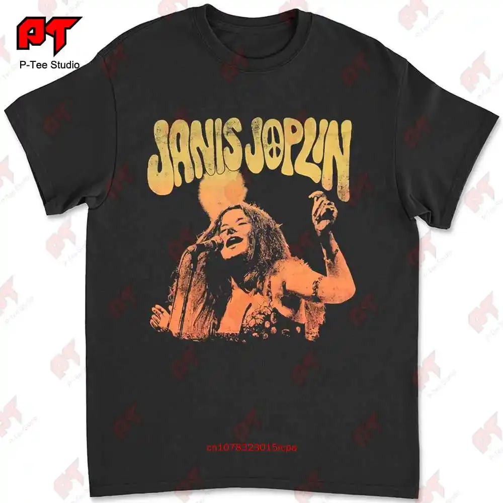 Черная футболка Janis Joplin Live OKZM