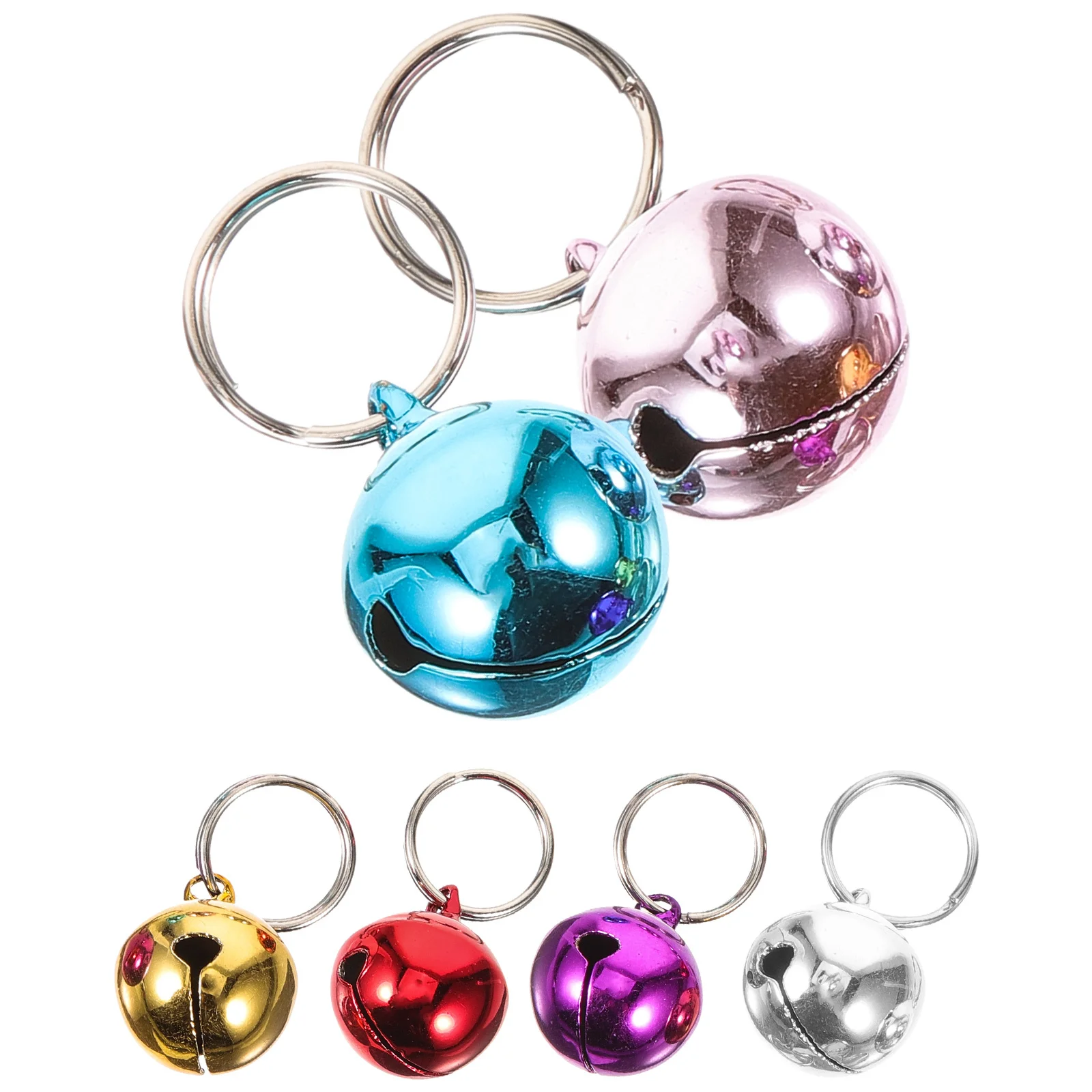 6 قطعة أجراس طوق الحيوانات الأليفة الفولاذ المقاوم للصدأ أجراس كلب صغير القط متعددة الوظائف مهرجان معلق جرس الحلي طوق القط الملحقات #4