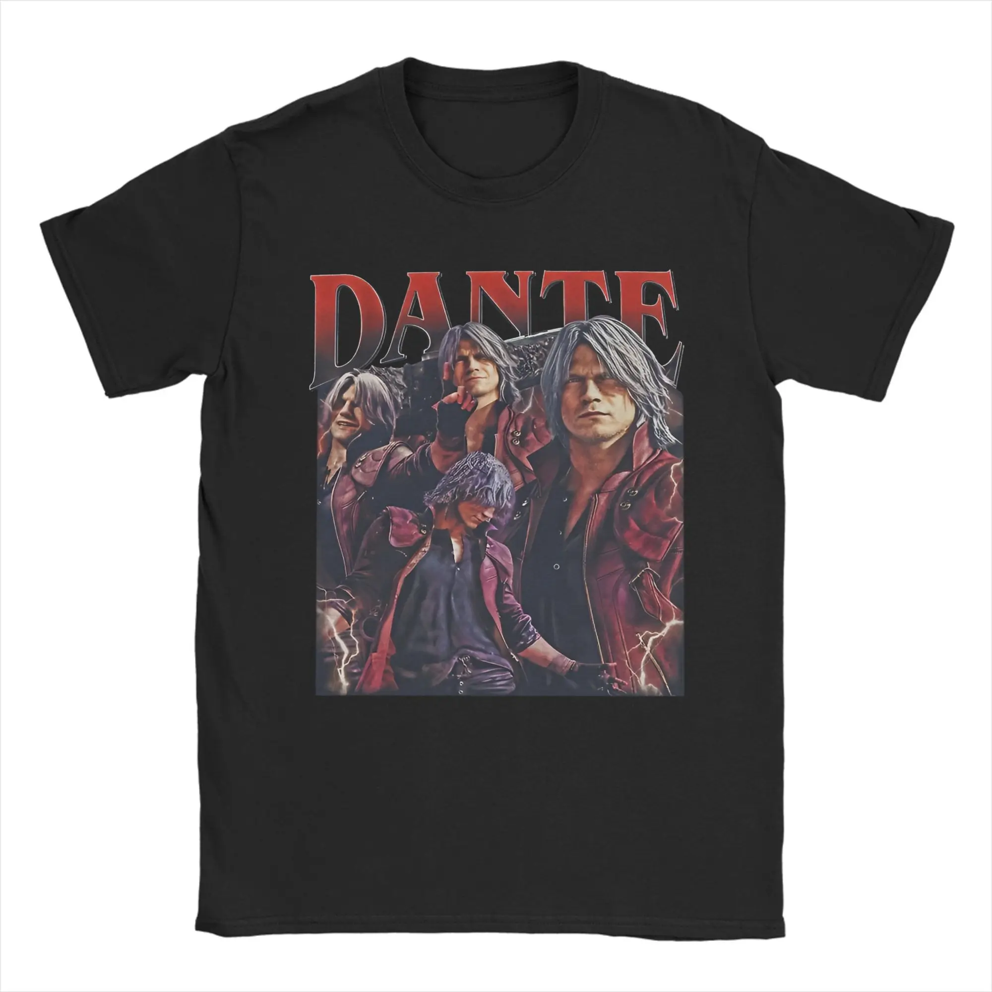 

Men Women Dante Devils May Cry T Shirt Cotton Graphic Print T-Shirt Action Adventure Game Top Clothing