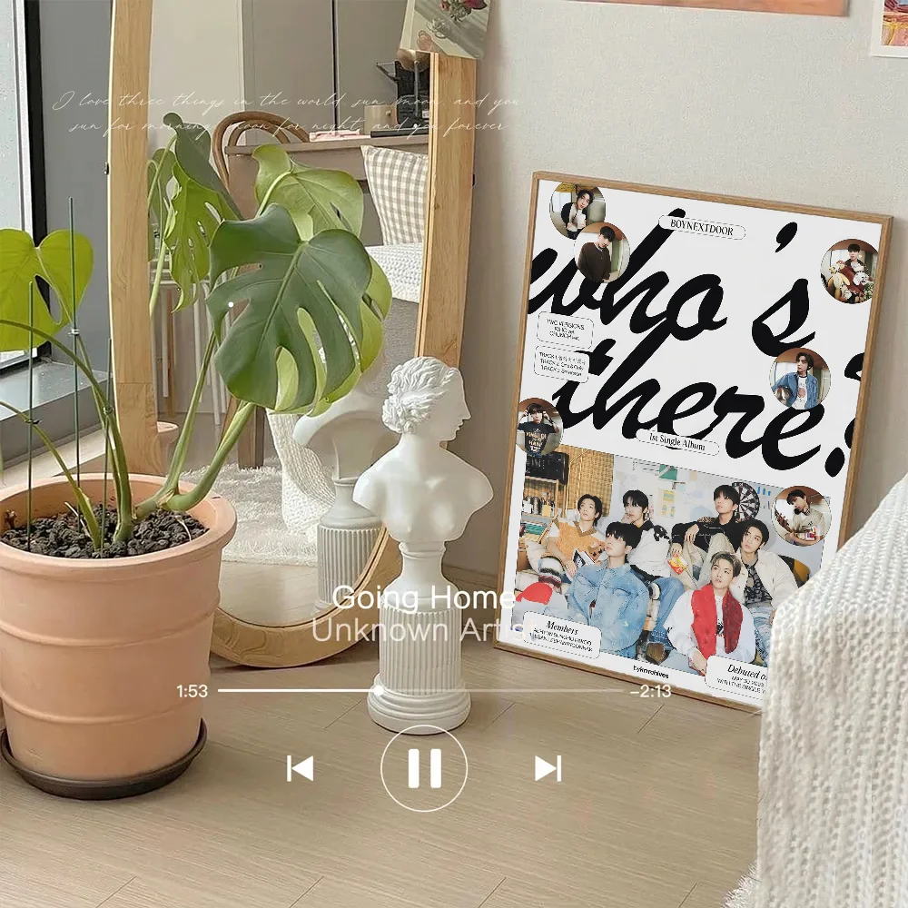 Группа Kpop BOYNEXTDOOR Who! Альбом, самоклеящийся художественный постер, наклейка из белой бумаги «сделай сам», декор для комнаты, бара, кафе, стен