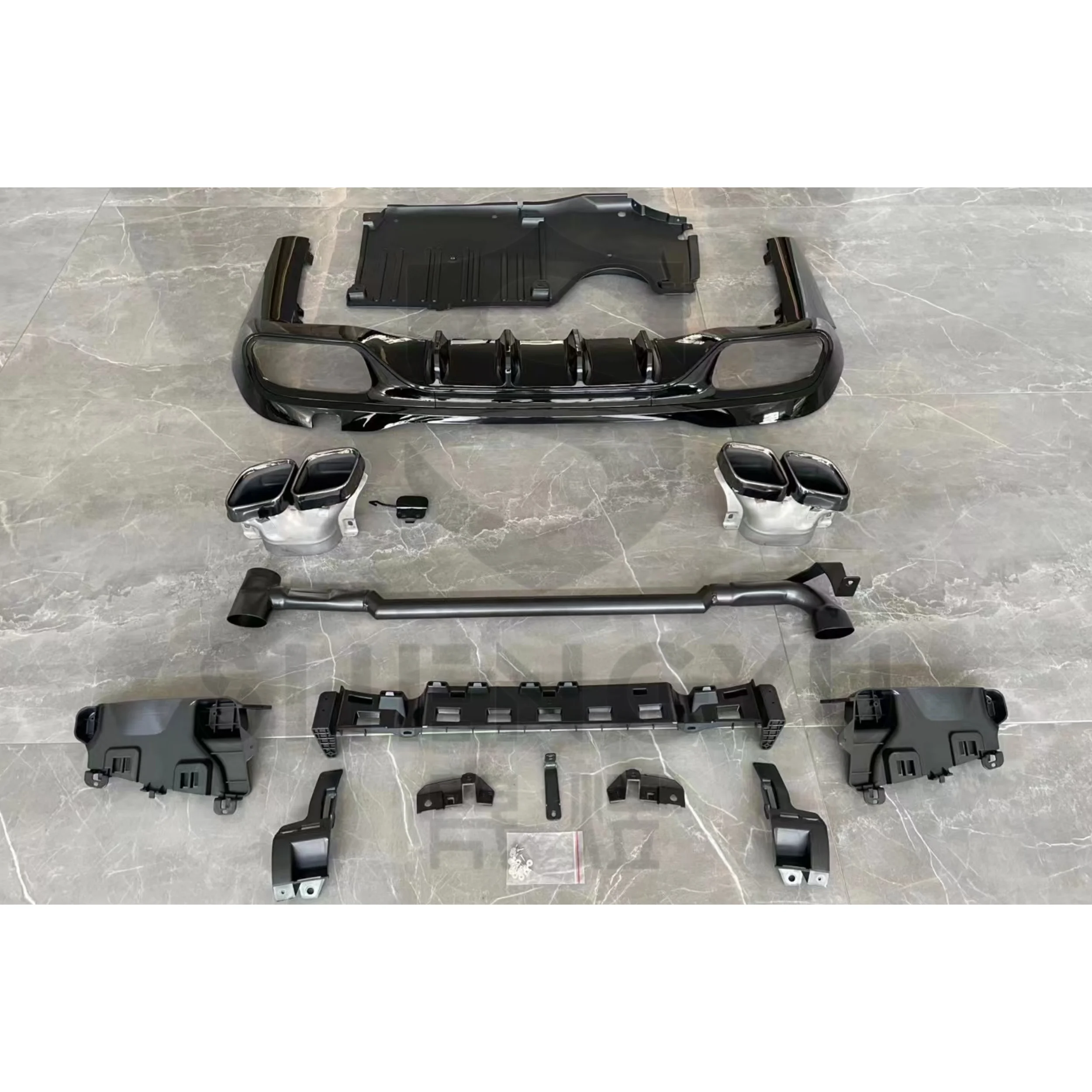 STLF Body Kit Include Rear Diffuser Tail Pipes for Mercedess Benzs C Class W206 2022 Year Upgrade to C63 AMGs