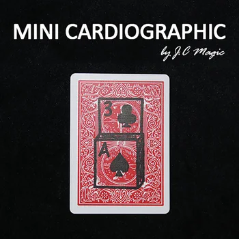 Mini Cardiographic โดย J.C Magic Tricks Close Up Street Illusions ลูกเล่น Mentalism Props การ์ดทํานาย Rising Poke การ์ด Magia