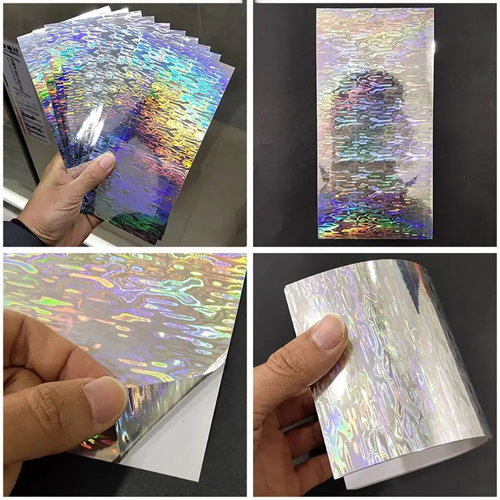 18Pcs/Set Reflective Colors Laser Stickers Holographic Waterproof Fishing Lure Tape 20x10cm DIY Fish Skin Stickers Flasher/Lure