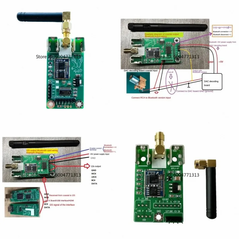 QCC5125 Bluetooth 5.1 LDAC Audio Module I2S Coaxial Output USB Sound Card 24Bit 96KHz For SAA7220 TDA1541 PCM1794 DAC Board