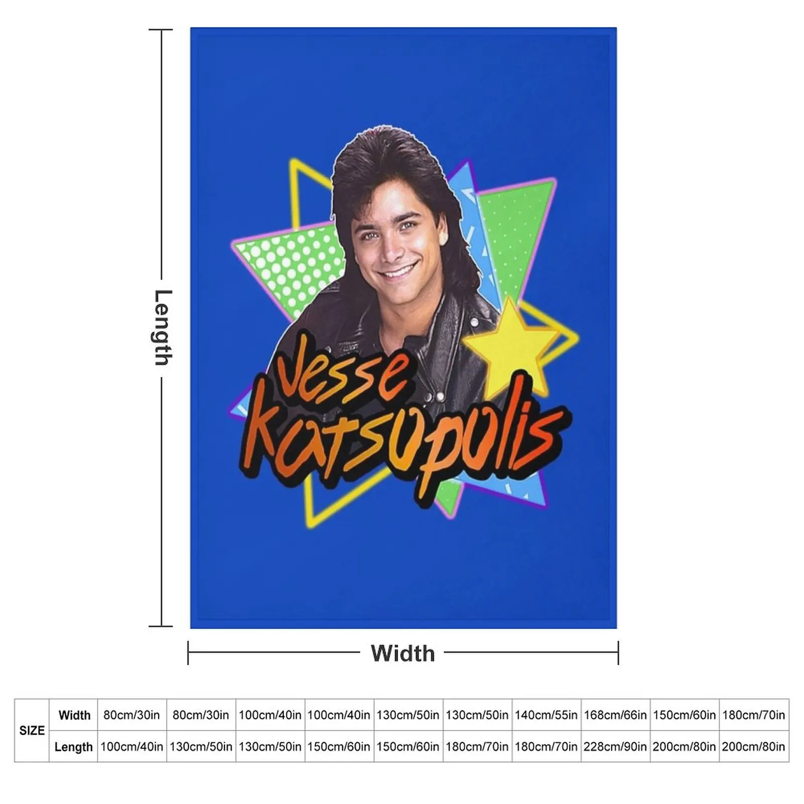 Uncle Jesse Katsopolis Full House 90s Tribute Throw Blanket Softest Soft Big Summer Beddings Cute Plaid Nap Blankets