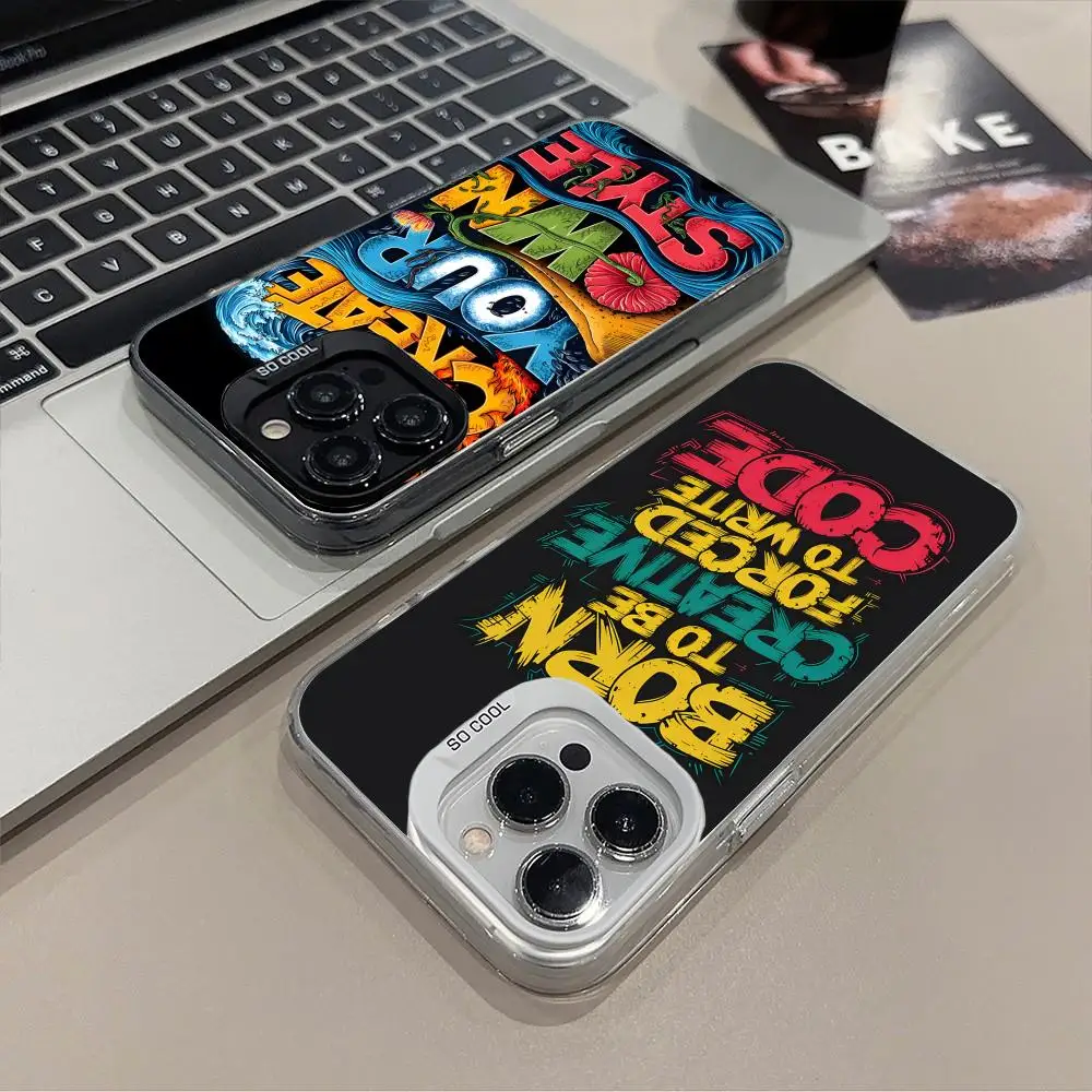 

Hustle Positive Phone Case for iPhone 17 16 15 14 13 12 11 X XR XS Air Pro Max Plus Black Colorful Silver Cover