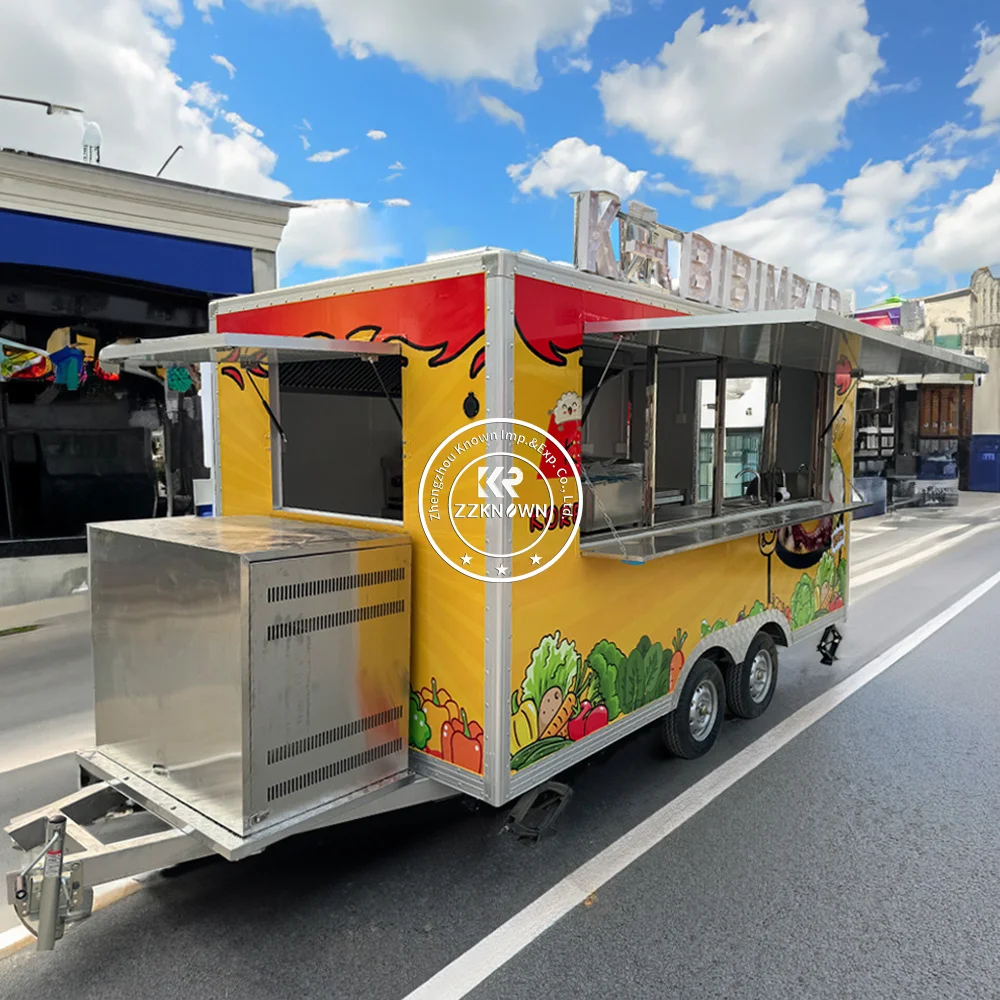 Hot Sale Catering Food Truck Hotdog Ice Cream Cart Mobile Kitchen Customized Kitchen Equipments Food Truck Trailer