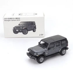 JKM1/64 Jeep Wrangler Sahara 2019 aleación de fundición a presión modelo todoterreno juguetes de regalo para niños coleccionar juguete para niños