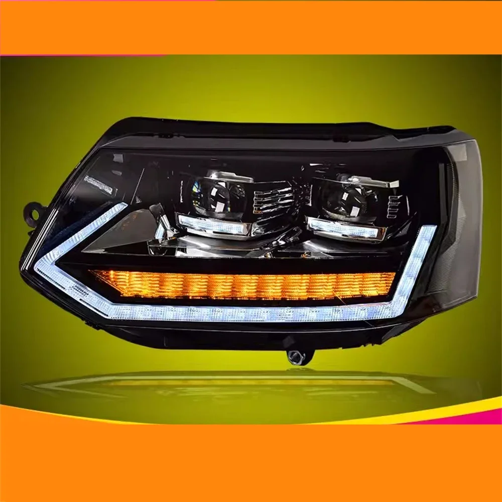 Car Headlight assembly For 10-15 Volkswagen vw Caravelle Multivan T5 DRL daytime running light turn signal 2pcs