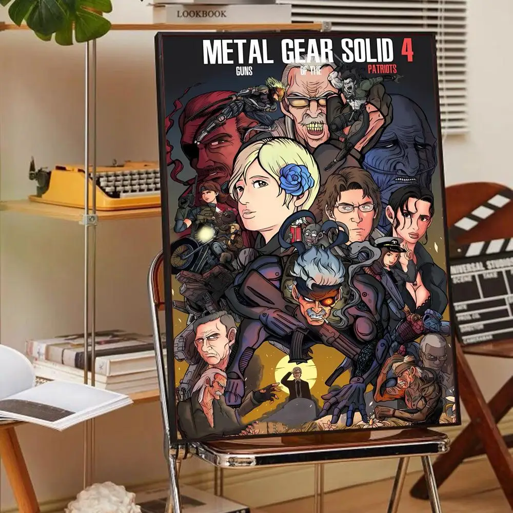 Metal Gear Solid Game Whitepaper Poster Waterproof Paper Sticker Coffee House Bar Posters Wall Stickers