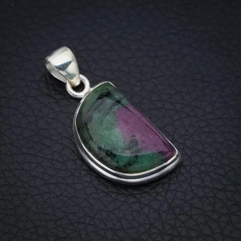 

StarGems Zoisite Handmade 925 Sterling Silver Pendant 1.5" F4662