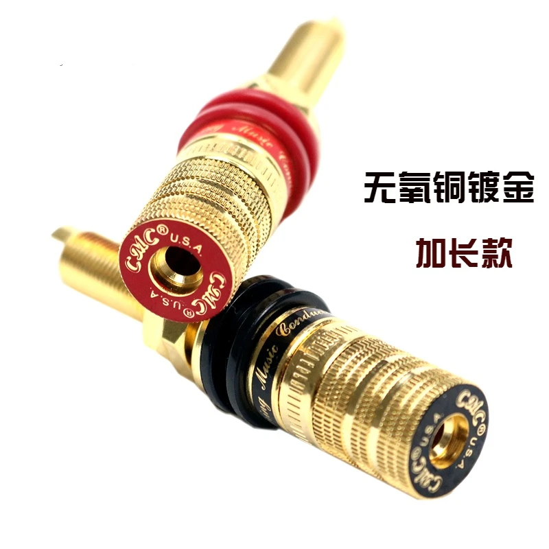 

838L Extended Pure Copper Gold-plated Audio Amplifier Terminal Block Speaker Banana Head Socket Speaker Terminal Block