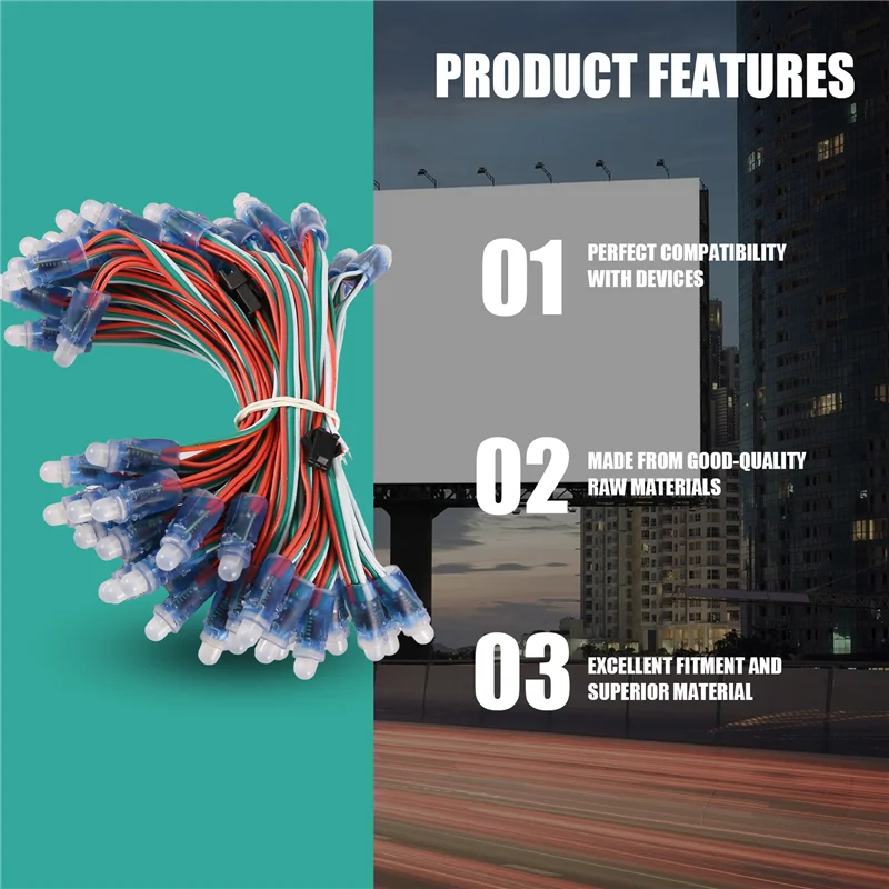 A93P 500 шт. 12 мм WS2811 Полноцветный светодиодный пиксельный световой модуль DC5V IP68 Водонепроницаемый RGB 2811 1903 IC Цифровой светодиодный рождественский свет