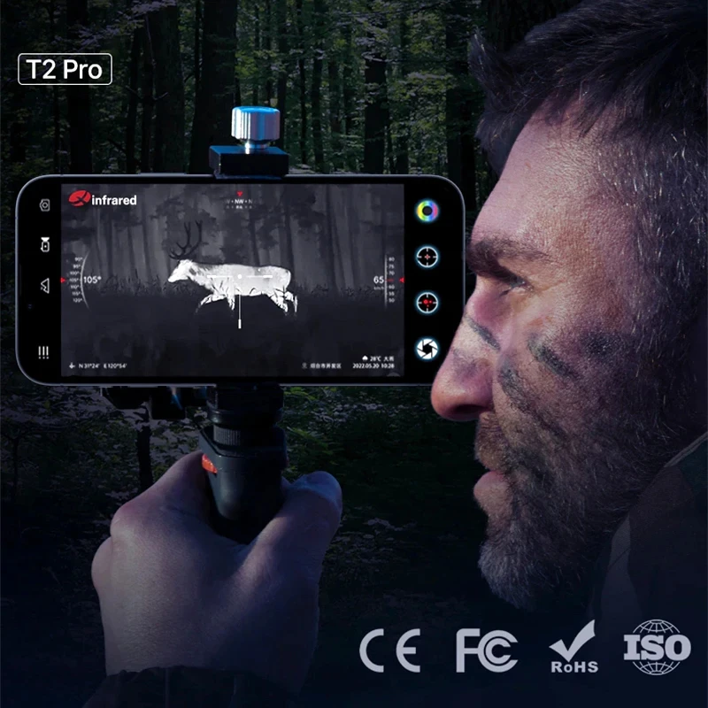 InfiRay T2 PRO Thermal Imager Night Vision 1579M Infrared Thermal Camera for iPhone & Android (not for iPhone Type-C)